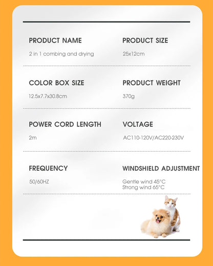 2 in 1 Pet Hair Dryer